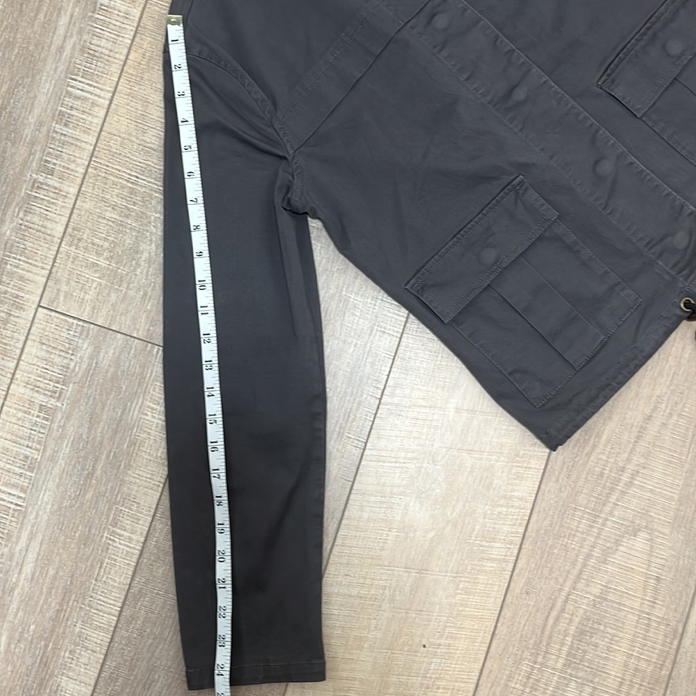 Sanctuary Los Angeles Charcoal Gray Lightweight Jacket with Pockets Button Up S - Picture 10 of 13